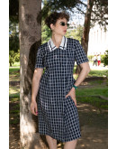 Vintage καρό φόρεμα L