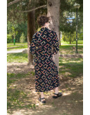 Vintage 90s εμπριμέ φόρεμα M-L