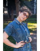 Vintage denim φόρεμα maxi L