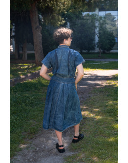 Vintage denim φόρεμα maxi L