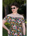 Vintage 90's midi floral dress Μ