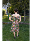Vintage 90's midi floral dress Μ