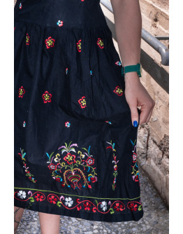 Vintage 90's midi floral dress Μ