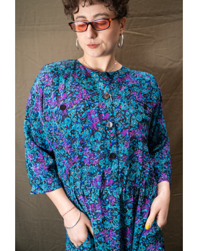 Vintage 90's φλοράλ φόρεμα XL