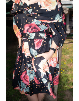 Vintage 90's midi floral dress L