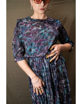 Vintage printed dress M