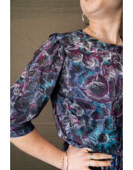 Vintage εμπριμέ φόρεμα M