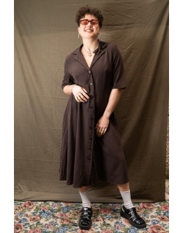 Vintage 90's ριγέ φόρεμα XL