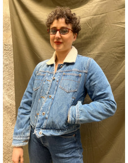 Vintage denim jacket with lining S