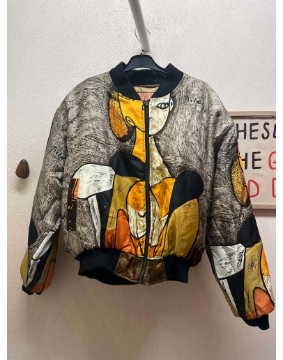 Vintage double faced bomber τζάκετ Picasso
