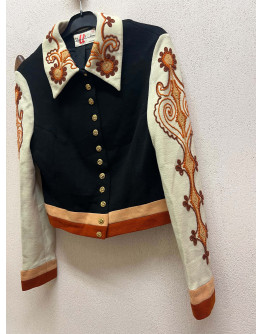 Vintage jacket με κεντημένες λεπτομέρειες S