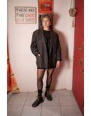 Vintage woollen plaid blazer 