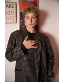 Vintage woollen plaid blazer 