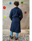 Vintage μπλε καμπαρτίνα S