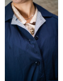 Vintage μπλε καμπαρτίνα S