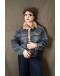 Vintage denim jacket με faux fur επένδυση M