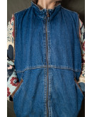 Vintage unisex αμάνικο denim jacket με επένδυση Wrangler L