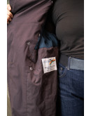 Vintage καφέ καμπαρτίνα με επένδυση M