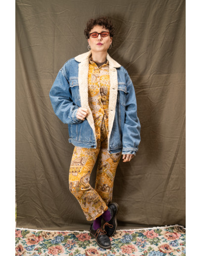 Vintage unisex denim jacket με επένδυση M