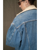 Vintage unisex denim jacket με επένδυση M