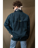 Vintage unisex bomber jacket with leather details L