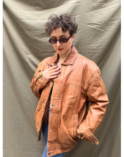 Vintage δερμάτινο τζάκετ L-XL