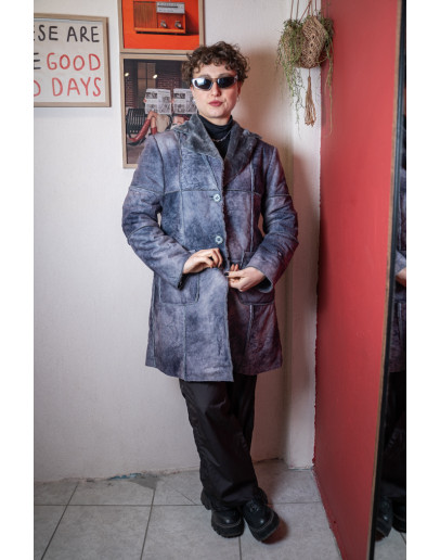 Vintage παλτό τύπου μουτόν M