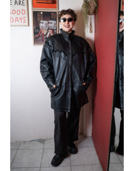 Vintage leather jacket M-L