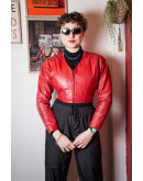 Vintage δερμάτινο μπολερό S