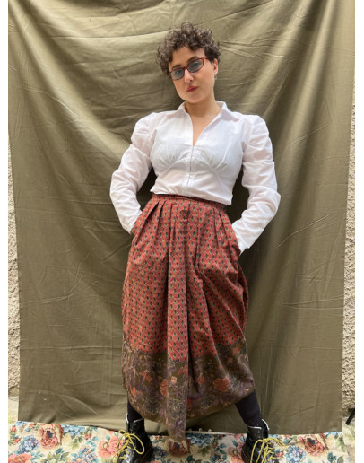 Vintage ζιπ κιλότ S-M