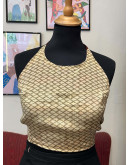Μεταξωτό halter top διπλής όψης 