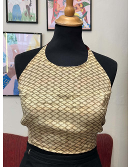 Μεταξωτό halter top διπλής όψης 