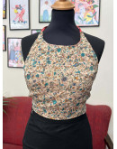 Μεταξωτό halter top διπλής όψης 