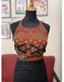Μεταξωτό halter top διπλής όψης 
