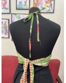 Μεταξωτό halter top διπλής όψης 