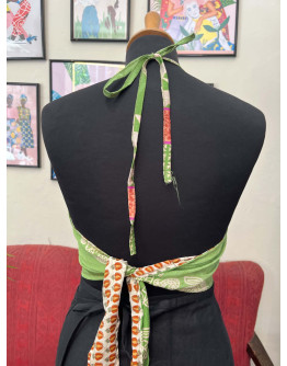 Μεταξωτό halter top διπλής όψης 