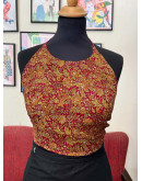 Μεταξωτό halter top διπλής όψης 