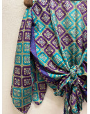 Μεταξωτό wrap εμπριμέ τοπ