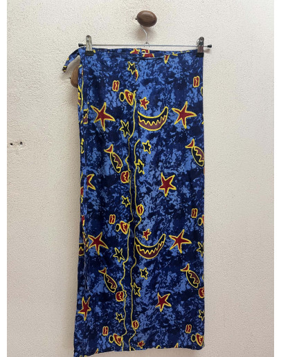 Vintage εμπριμέ wrap φούστα 
