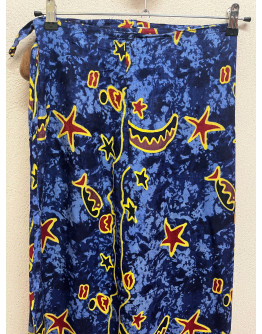Vintage εμπριμέ wrap φούστα 