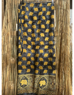 Vintage εμπριμέ wrap φούστα maxi 