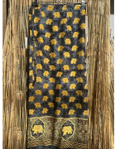 Vintage εμπριμέ wrap φούστα maxi 