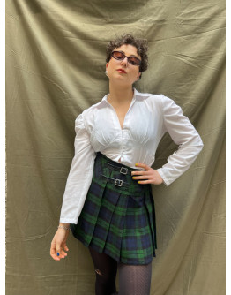 Vintage wrap καρό φούστα S