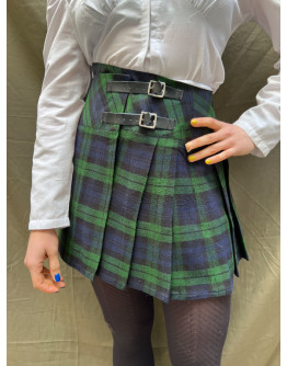 Vintage wrap καρό φούστα S