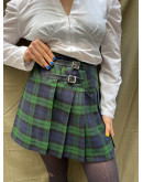 Vintage wrap καρό φούστα S