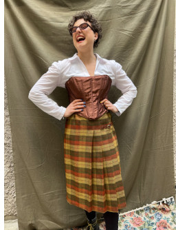 Vintage μάλλινη ζιπ κιλότ S