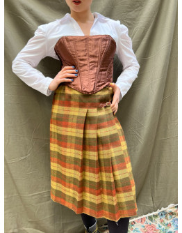 Vintage μάλλινη ζιπ κιλότ S