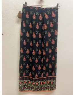 Vintage εμπριμέ wrap φούστα 