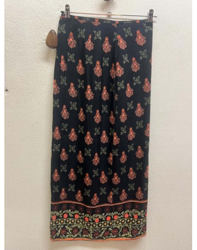 Vintage εμπριμέ wrap φούστα 