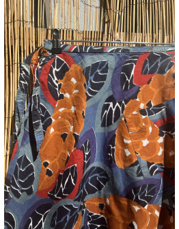 Vintage εμπριμέ wrap φούστα midi S